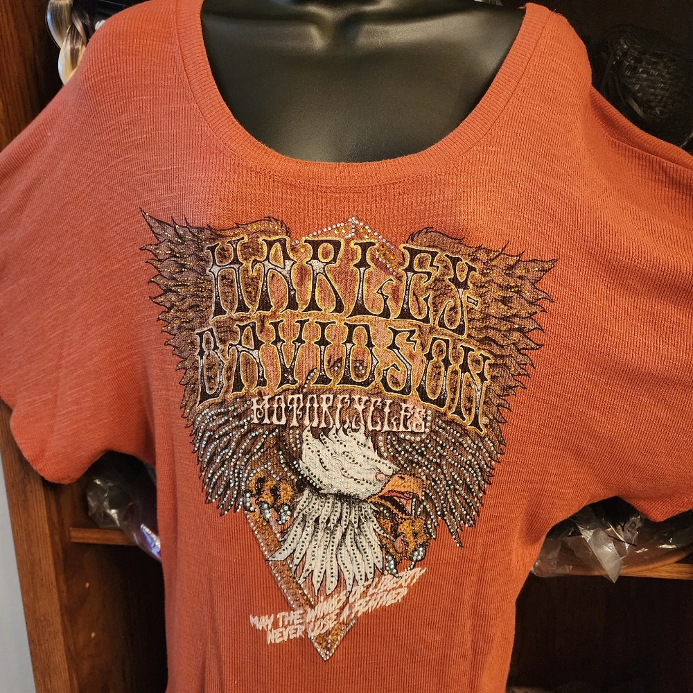 Harley Davidson bat wing BLINGY BLOUSE